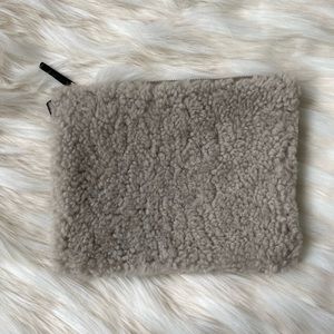 Fuzzy gray theory purse (without strap)